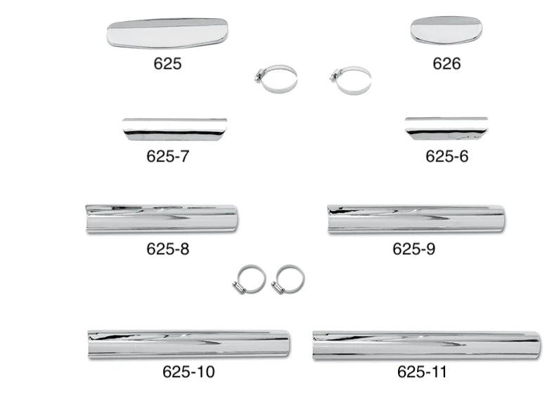 Paughco Chrome Universal Heat Shields #625