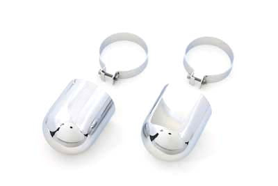 Harley Davidson Chrome Dome Style Shock Cover Set OEM 54704-52