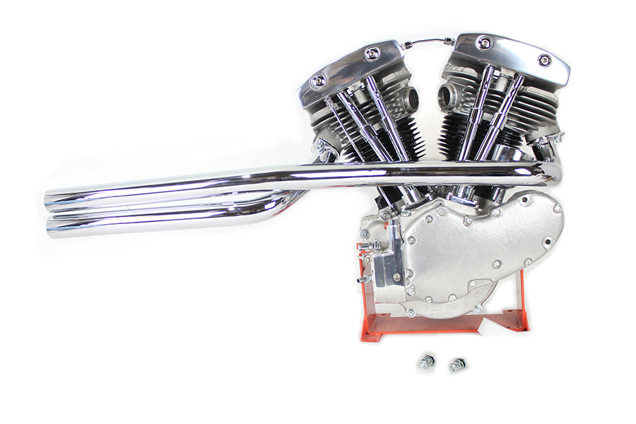 Shovelhead Exhaust mid Pipe Set Chrome Shotgun