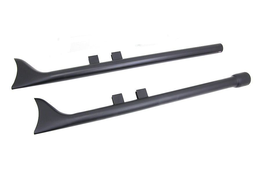 M8 36 inch Straight Fishtail Exhaust Extension Set in Black