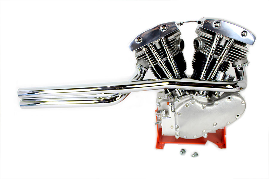 Shovelhead Exhaust mid Pipe Set Chrome Shotgun