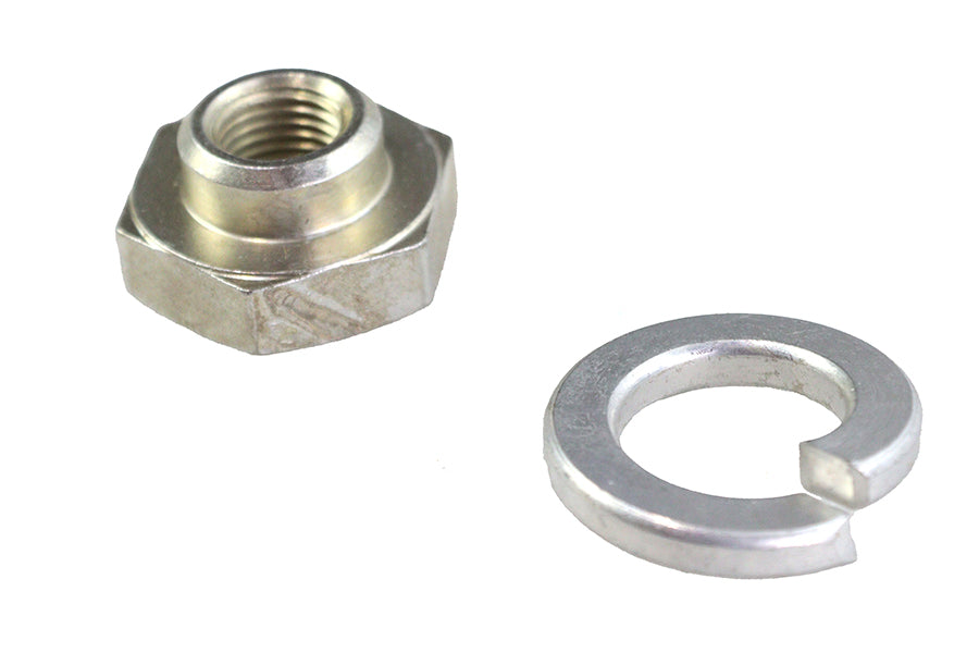 Colony Cadmium seat post rod lock nut & lock washer #8874-2