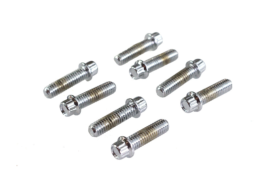 Colony 8711-8 Chrome 12-Point Lifter Base Screw Kit for Harley