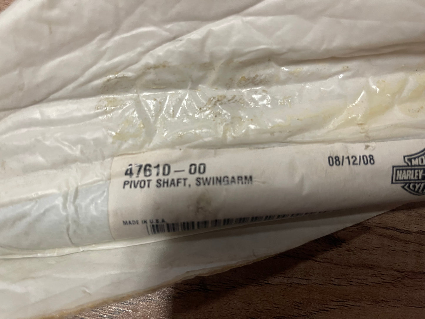 Harley Davidson Softail Swingarm Pivot Shaft Chrome OEM 47610-00