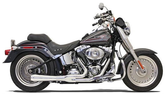 Bassani Road Rage 2 into 1 exhaust chrome Softail

Harley Davidson Softail Bassani Road Rage 2:1 exhaust

Chrome short 2:1 exhaust system for Harley Softail

Bassani Road Rage stepped header exhaust Softail

Boomers Bike Shop Bassani Road Rage chrome exhaust