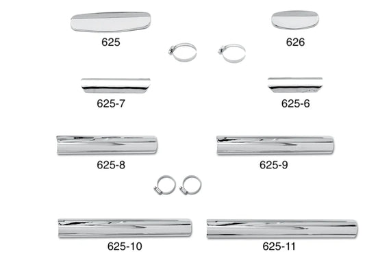 Paughco Chrome Universal Heat Shields #625