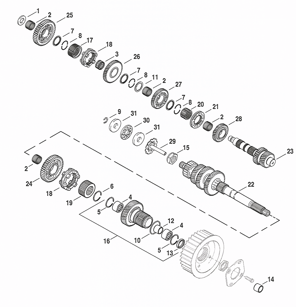Harley Davidson 6 Speed Mainshaft Bearing Race OEM 34091-06