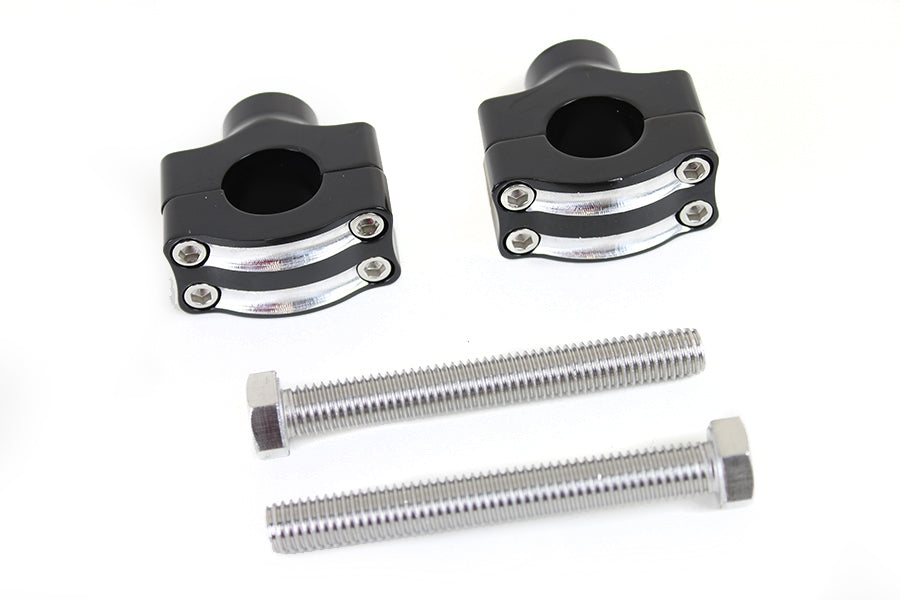 1 inch Handlebar Black Riser Set