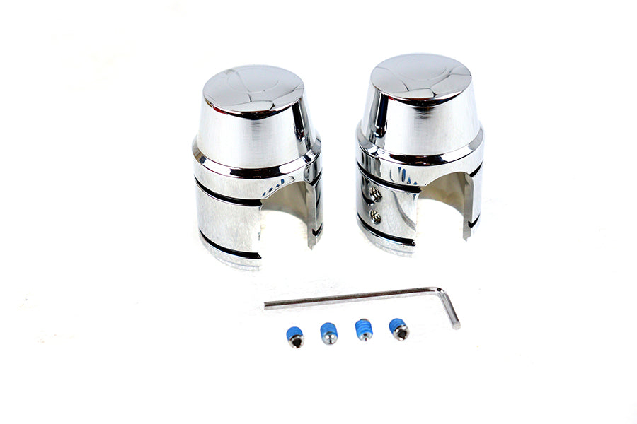 Sportster Upper Shock Stud Cover Set in Chrome OEM 54616-96