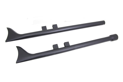 M8 36 inch Straight Fishtail Exhaust Extension Set in Black