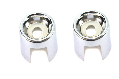 Upper Shock Stud Covers Chrome Short Style OEM 54704-75