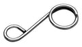 Chrome fuel line support guide clip for Harley Davidson FL models 1966 to 1984 replacing OEM 45092-66