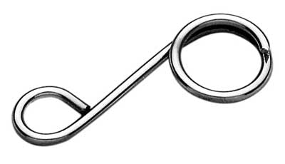 Chrome fuel line support guide clip for Harley Davidson FL models 1966 to 1984 replacing OEM 45092-66