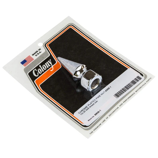 Colony Chrome Pike Nut Fine 1/2 inch-20 Thread #6906-1