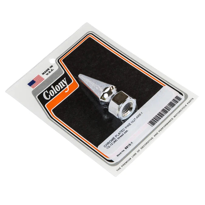 Colony 6915-1 1/2-13 UNC Chrome Pike Nut | Harley Custom Hardware