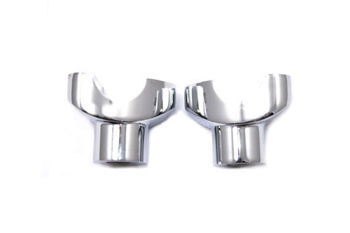 Chrome 1.7 inch buffalo handlebar risers forged aluminum for 1 inch handlebars