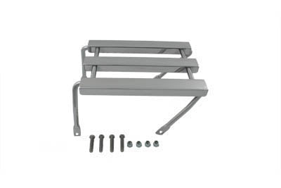 “Chrome three-channel luggage rack for Harley FLST 1986-2006 and FXST 1984-2006, classic 60s style with bolt kit”