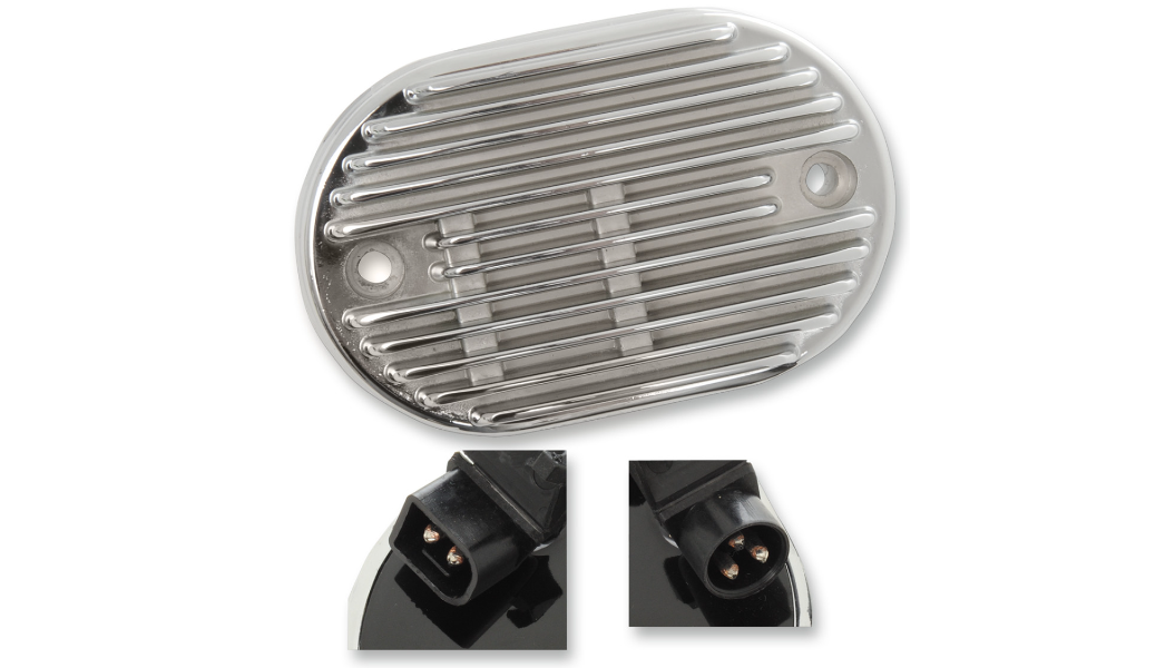 Solid-State Voltage Regulator – Chrome – Harley Softail FX/FLST 2008–2010 OEM 74540-08