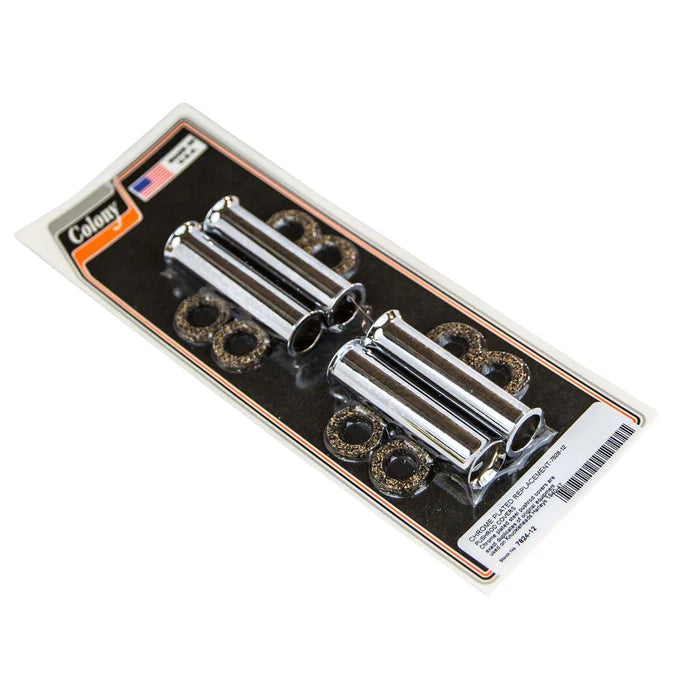 Colony 7824-12 chrome pushrod covers for Harley Davidson Knucklehead engines 1940 to 1947