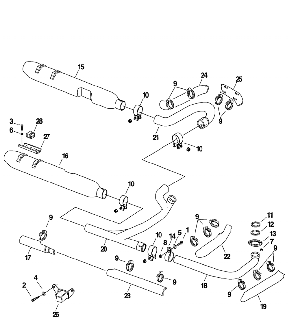 Harley-Davidson Touring mid-pipe exhaust bracket zinc plated steel replacement OEM 65678-85D