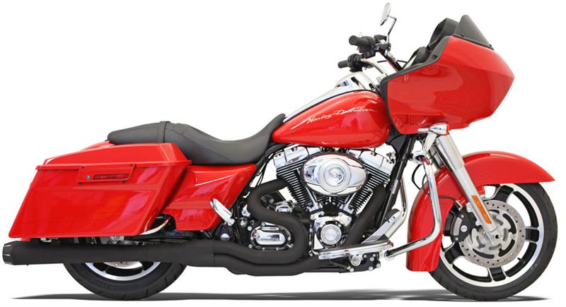 Bassani black Road Rage B4 2-1 exhaust for Harley Touring

Harley Davidson touring equal-length header 2 into 1 exhaust

Bassani Road Rage B4 stepped header touring exhaust system

Touring performance exhaust Bassani Road Rage B4 black

Boomers Bike Shop Bassani black touring 2-1 exhaust