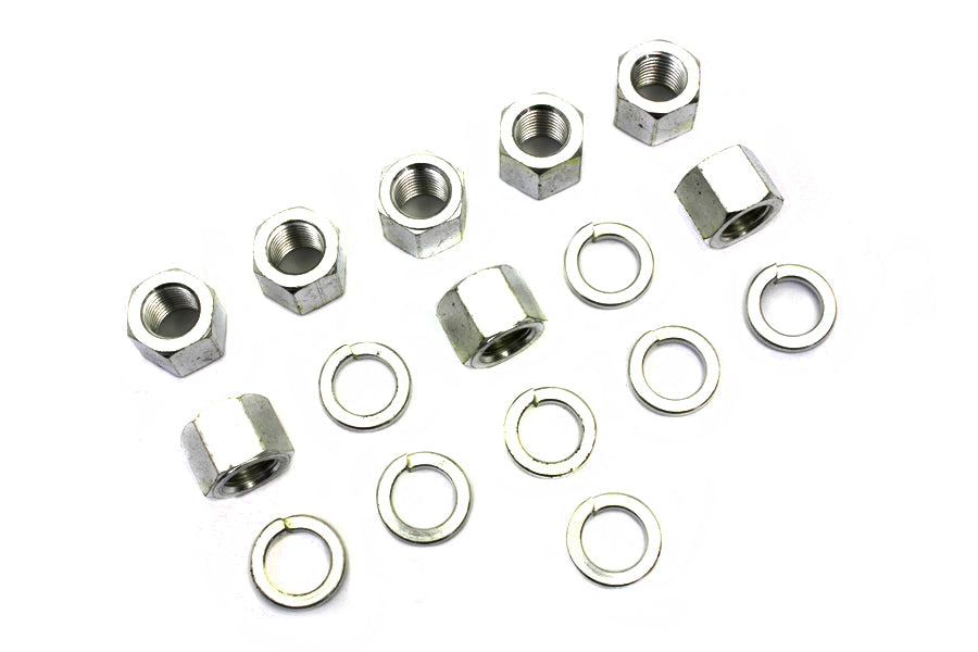 Colony 8105-16 cylinder base nuts and lock washers for Harley Davidson Big Twin engines