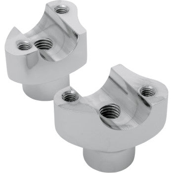 Chrome forged aluminum straight handlebar risers 1.7 inch rise