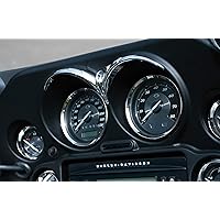 Kuryakyn 7746 chrome speedometer and tachometer brow accent trim for 1996-2013 Harley-Davidson motorcycles