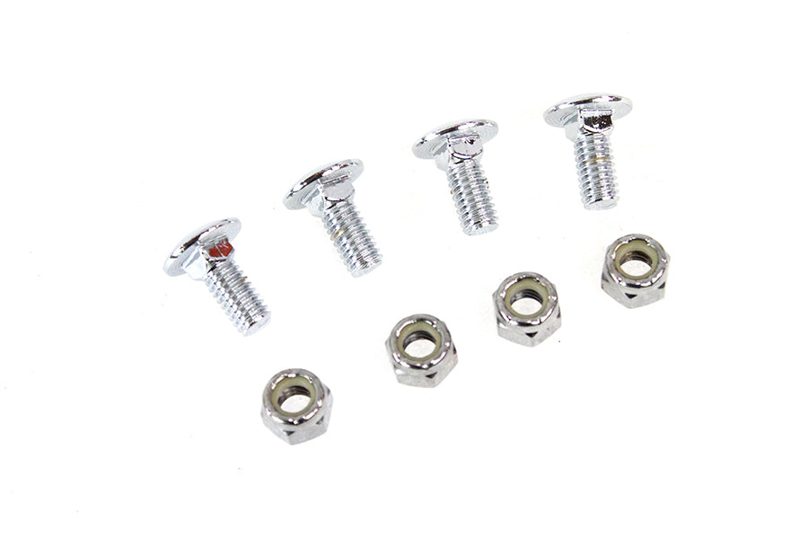 Chrome carriage bolt set for Harley rear fender U-clamp
