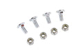 Chrome carriage bolt set for Harley rear fender U-clamp
