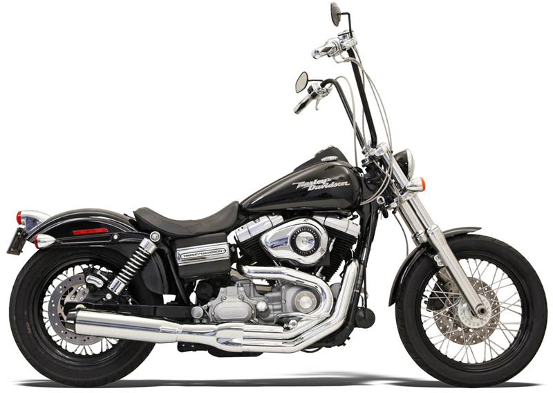 Bassani Road Rage II B1 Power 2-1 exhaust for Harley Dyna

Harley Davidson Dyna 2 into 1 performance exhaust system

Bassani Road Rage II exhaust black billet end cap

Dyna high performance 2-1 exhaust Bassani Xhaust

Boomers Bike Shop Bassani Road Rage II exhaust system