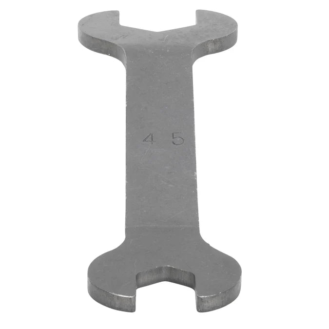 Axle wrench for Harley Davidson 45 cubic inch models

Harley 45 axle wrench reproduction tool kit style

Vintage Harley 45 axle wrench parkerized steel

Rough Trade USA axle wrench for Harley 45 models

Boomers Bike Shop Harley 45 axle wrench