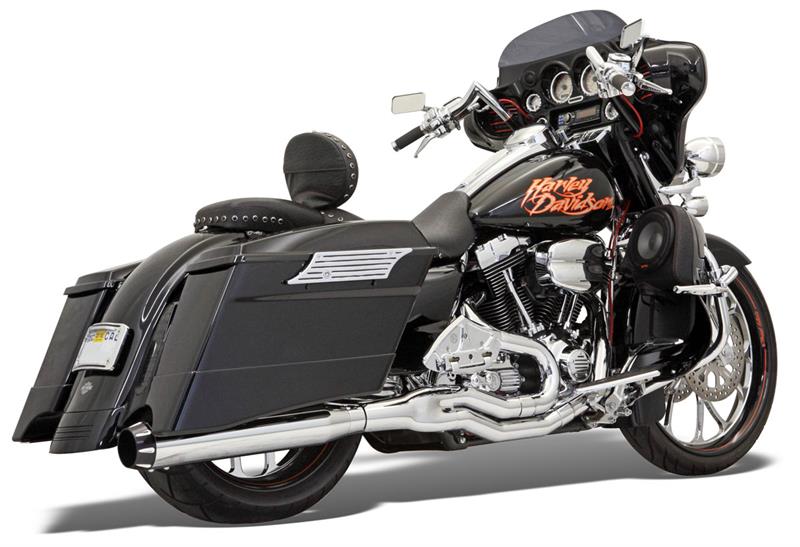 Bassani Chrome Road Rage II B1 Power touring exhaust

Harley Davidson touring 2 into 1 performance exhaust Bassani

Bassani Road Rage II stepped headpipes touring models

High horsepower Harley touring exhaust Road Rage II

Boomers Bike Shop Bassani chrome touring 2-1 exhaust