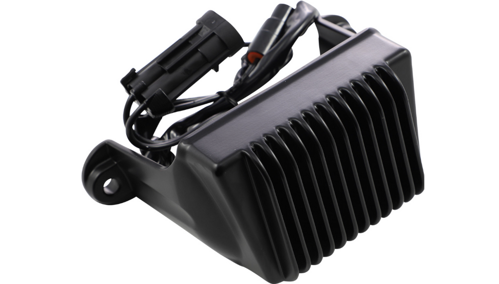 Premium black voltage regulator for Harley Davidson Touring FLHT FLHR FLTR 2004 to 2005