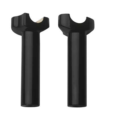 Forged 5.5" Straight Handlebar Risers – Black – 1/2"-13 Bolts – Harley Custom