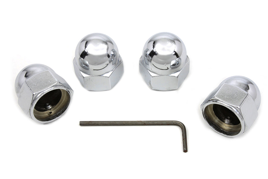 Colony 9000-4 chrome Evo acorn head bolt covers for 1984-1999 Harley-Davidson