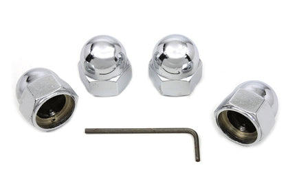 Colony 9000-4 chrome Evo acorn head bolt covers for 1984-1999 Harley-Davidson
