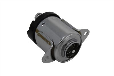 Chrome starter solenoid for Harley Davidson Big Twin 5 speed models 1980 to 1988 replacing OEM 31526-81B