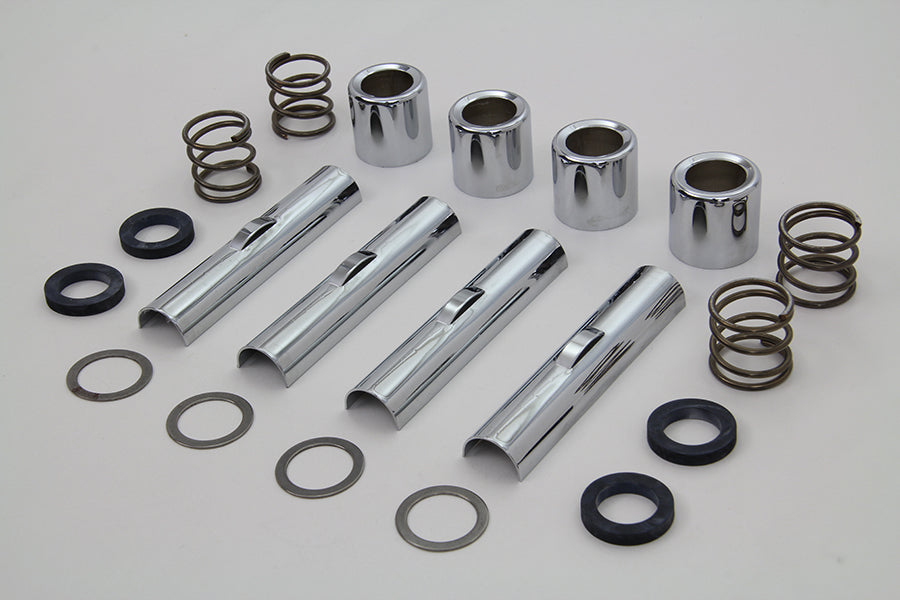 Colony chrome pushrod cover clips plus .200 long for Harley stroker engine applications