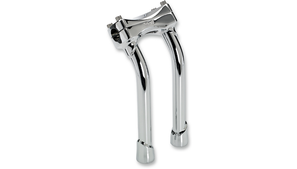 Biltwell Murdock 10 inch pullback handlebar risers chrome for 1 inch handlebars