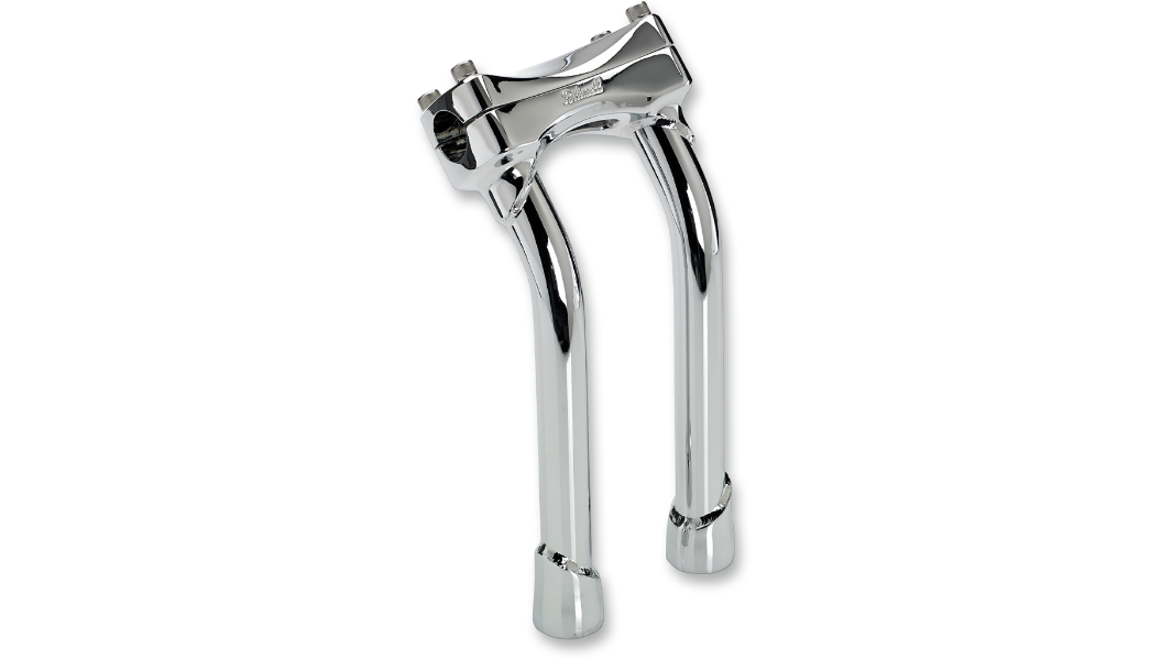 Biltwell Murdock 10 inch pullback handlebar risers chrome for 1 inch handlebars