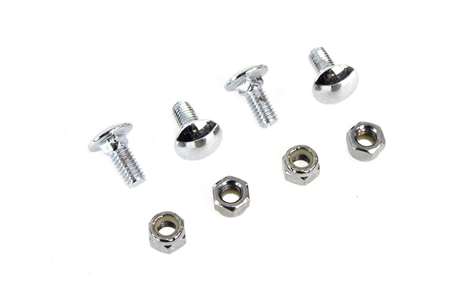 Chrome carriage bolt set for Harley rear fender U-clamp