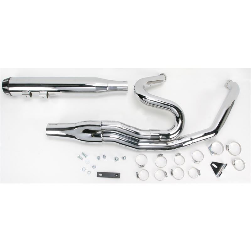 Bassani Chrome Road Rage II B1 Power touring exhaust

Harley Davidson touring 2 into 1 performance exhaust Bassani

Bassani Road Rage II stepped headpipes touring models

High horsepower Harley touring exhaust Road Rage II

Boomers Bike Shop Bassani chrome touring 2-1 exhaust