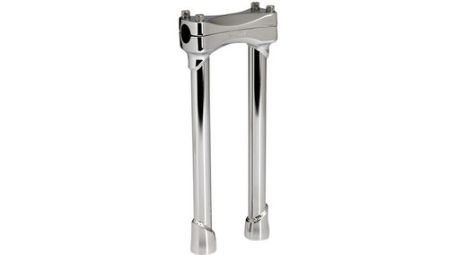 Biltwell Murdock 12 inch chrome handlebar risers for 1 inch Harley handlebars