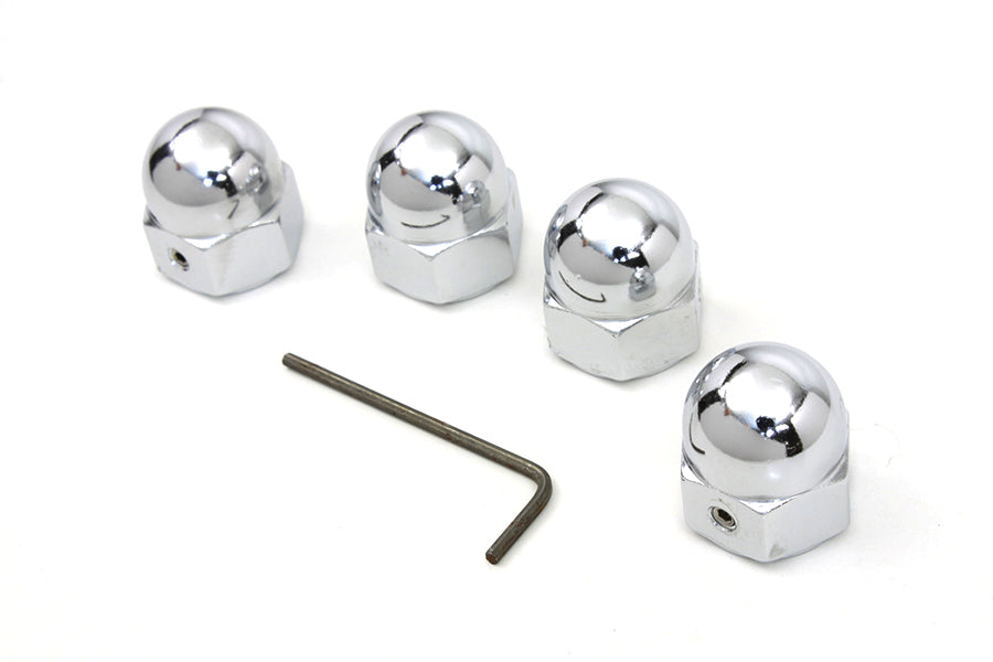 Colony 9000-4 chrome Evo acorn head bolt covers for 1984-1999 Harley-Davidson