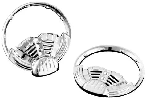 Kuryakyn Twin Ring 2 inch chrome gauge bezel for Harley-Davidson dashboards