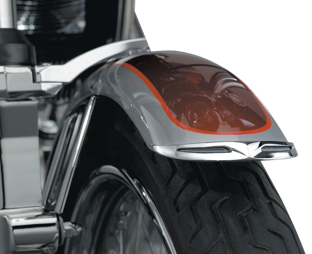 Kuryakyn 9014 chrome front fender tip trailing edge for Harley-Davidson Fat Boy