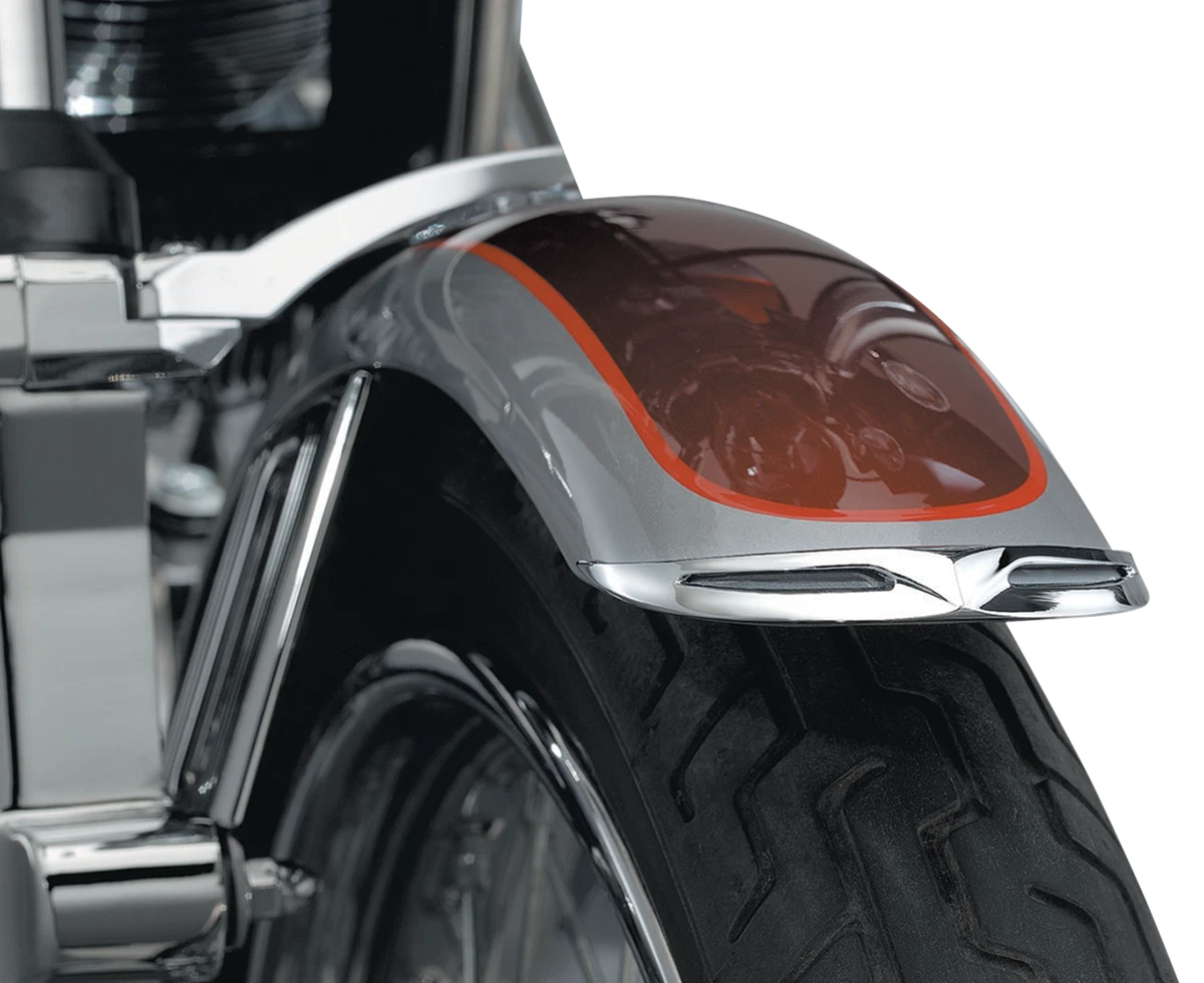 Kuryakyn 9014 chrome front fender tip trailing edge for Harley-Davidson Fat Boy