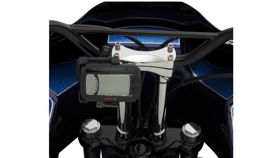 Biltwell Murdock 10 inch chrome handlebar risers for 1 inch bars