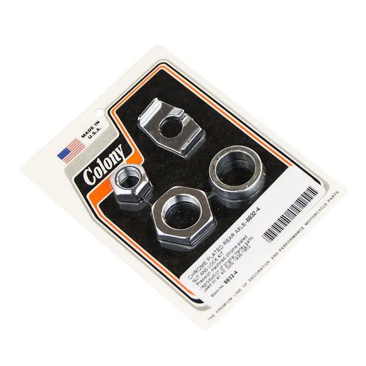 Colony 8832-4 Rear Axle Nut & Lock Kit | 1936–1952 Harley 45
